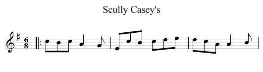 Scully Casey's - staff notation