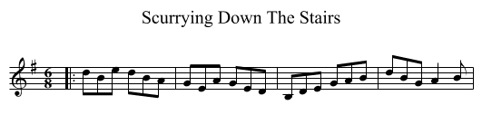 Scurrying Down The Stairs - staff notation