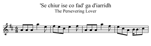 'Se chiur ise co fad' ga d'iarridh - staff notation