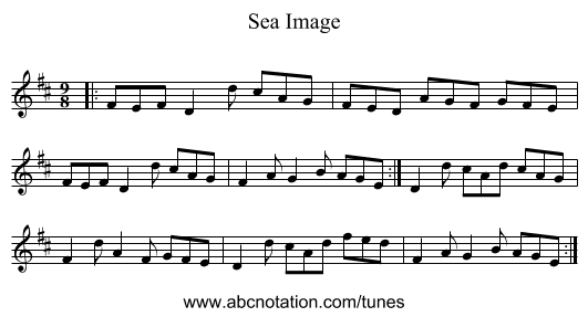 Sea Image - staff notation