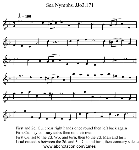 Sea Nymphs. JJo3.171 - staff notation