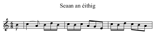 Seaan an éithig - staff notation