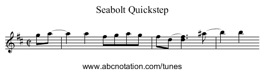Seabolt Quickstep - staff notation