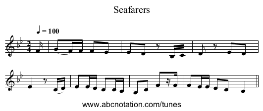 Seafarers - staff notation