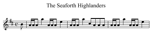 Seaforth Highlanders, The - staff notation