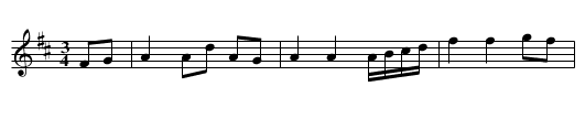 Seaghan Geal uch Ridire - staff notation