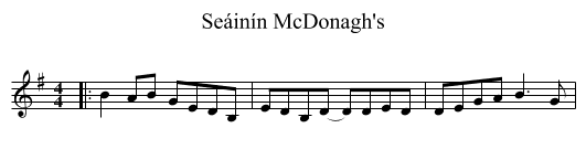 Seáinín McDonagh's - staff notation
