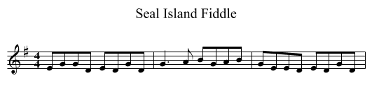 Seal Island Fiddle - staff notation