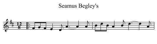 Seamus Begley's - staff notation