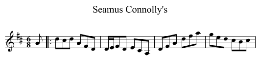 Seamus Connolly's - staff notation