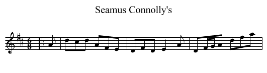 Seamus Connolly's - staff notation