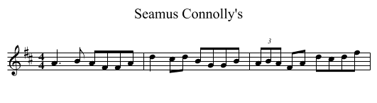 Seamus Connolly's - staff notation