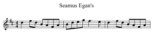Seamus Egan's - staff notation