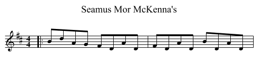 Seamus Mor McKenna's - staff notation