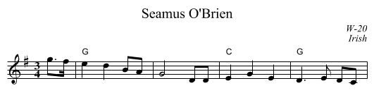 Seamus O'Brien - staff notation