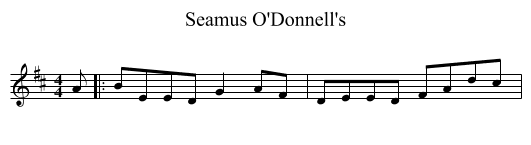 Seamus O'Donnell's - staff notation