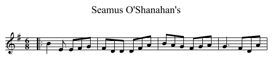Seamus O'Shanahan's - staff notation