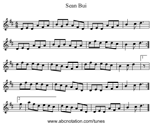 Sean Bui - staff notation
