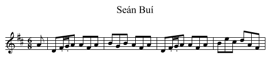 Seán Buí - staff notation
