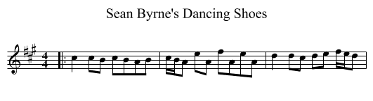 Sean Byrne's Dancing Shoes - staff notation