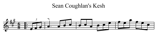 Sean Coughlan's Kesh - staff notation