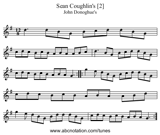 Sean Coughlin's [2] - staff notation