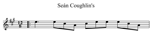 Seán Coughlin's - staff notation