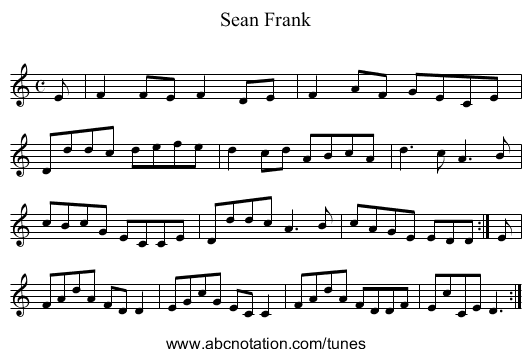 Sean Frank - staff notation