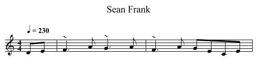 Sean Frank - staff notation