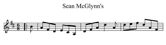 Sean McGlynn's - staff notation