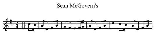 Sean McGovern's - staff notation