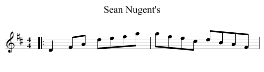 Sean Nugent's - staff notation