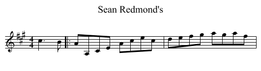 Sean Redmond's - staff notation