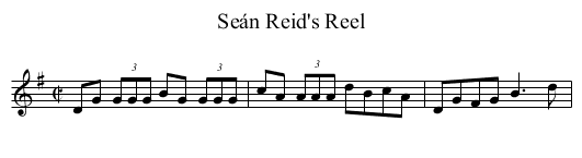 Seán Reid's Reel - staff notation