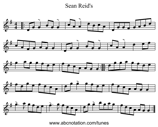 Sean Reid's - staff notation