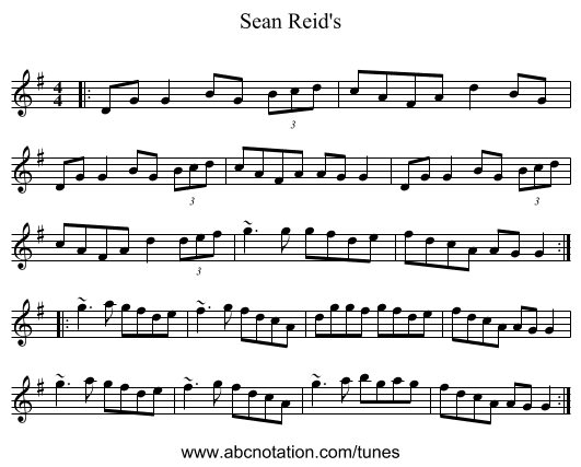 Sean Reid's - staff notation