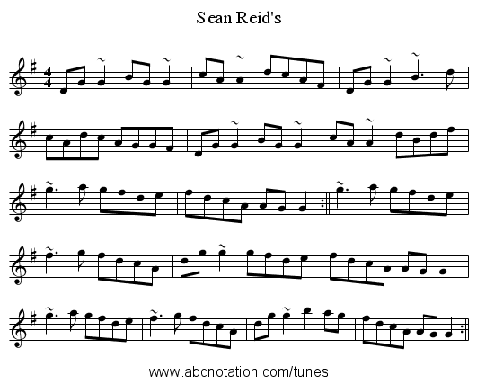 Sean Reid's - staff notation