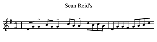 Sean Reid's - staff notation