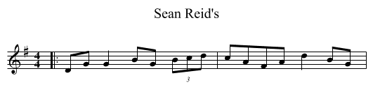 Sean Reid's - staff notation