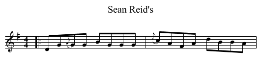 Sean Reid's - staff notation