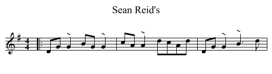 Sean Reid's - staff notation