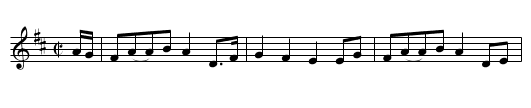 Sean Ron Mór - staff notation