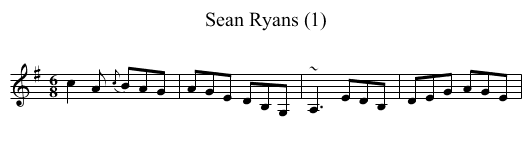 Sean Ryans (1) - staff notation