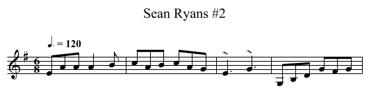 Sean Ryans #2 - staff notation