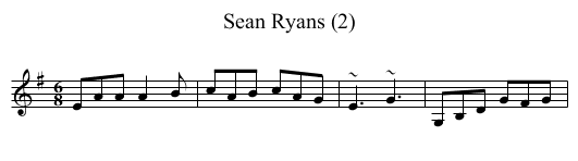 Sean Ryans (2) - staff notation