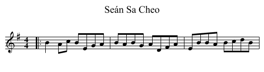 Seán Sa Cheo - staff notation