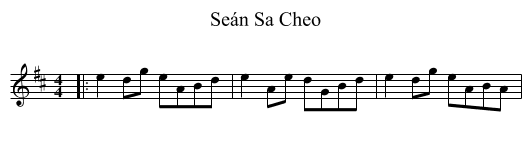 Seán Sa Cheo - staff notation