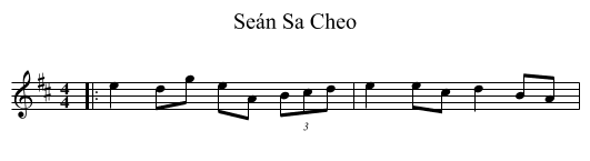 Seán Sa Cheo - staff notation