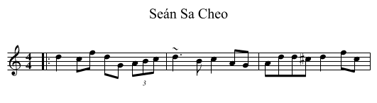 Seán Sa Cheo - staff notation