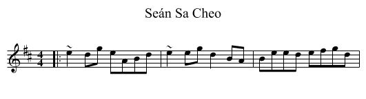 Seán Sa Cheo - staff notation